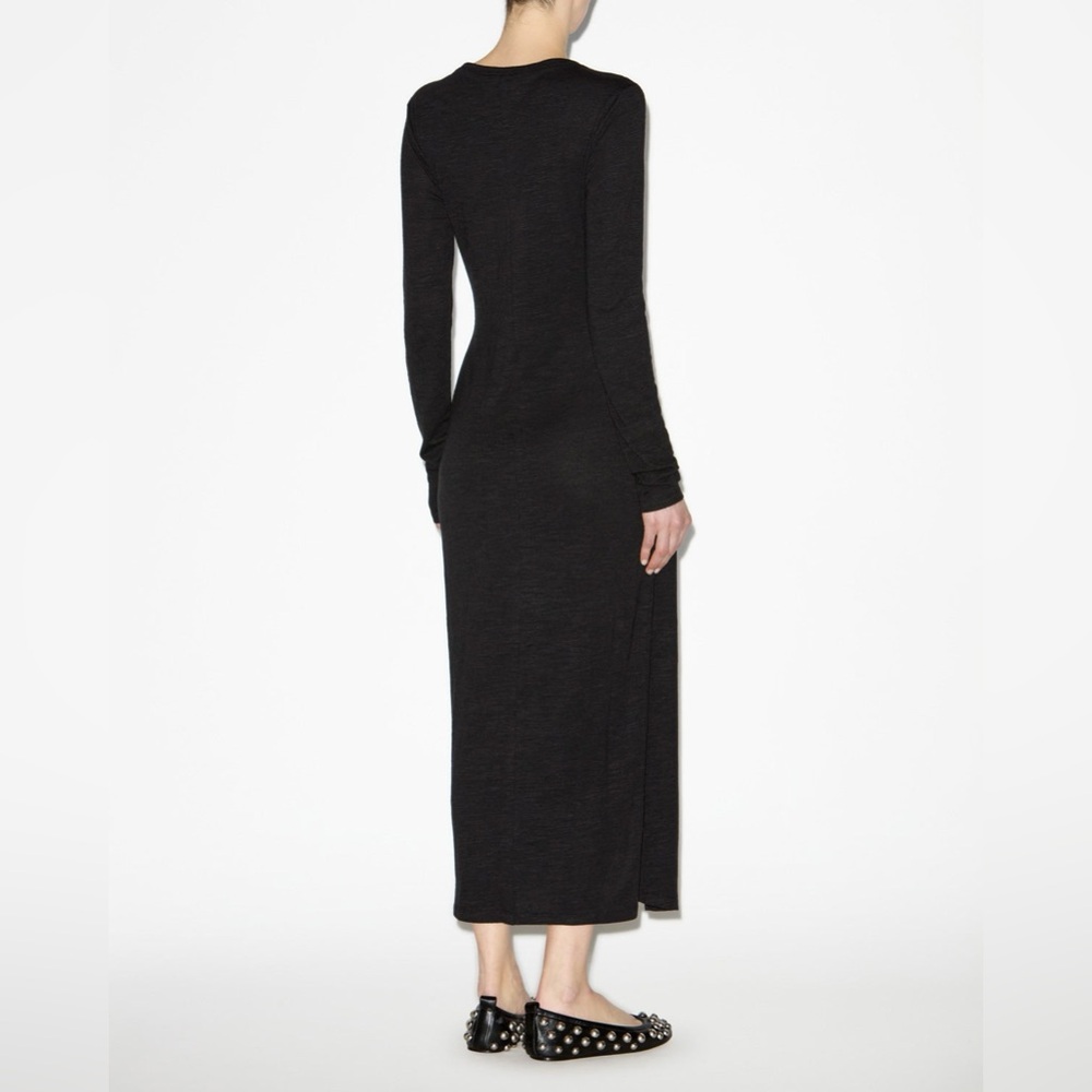 Isabel Marant Etoile Women's Black Lisy Long-Sleeve Dress - Picture 3 of 8